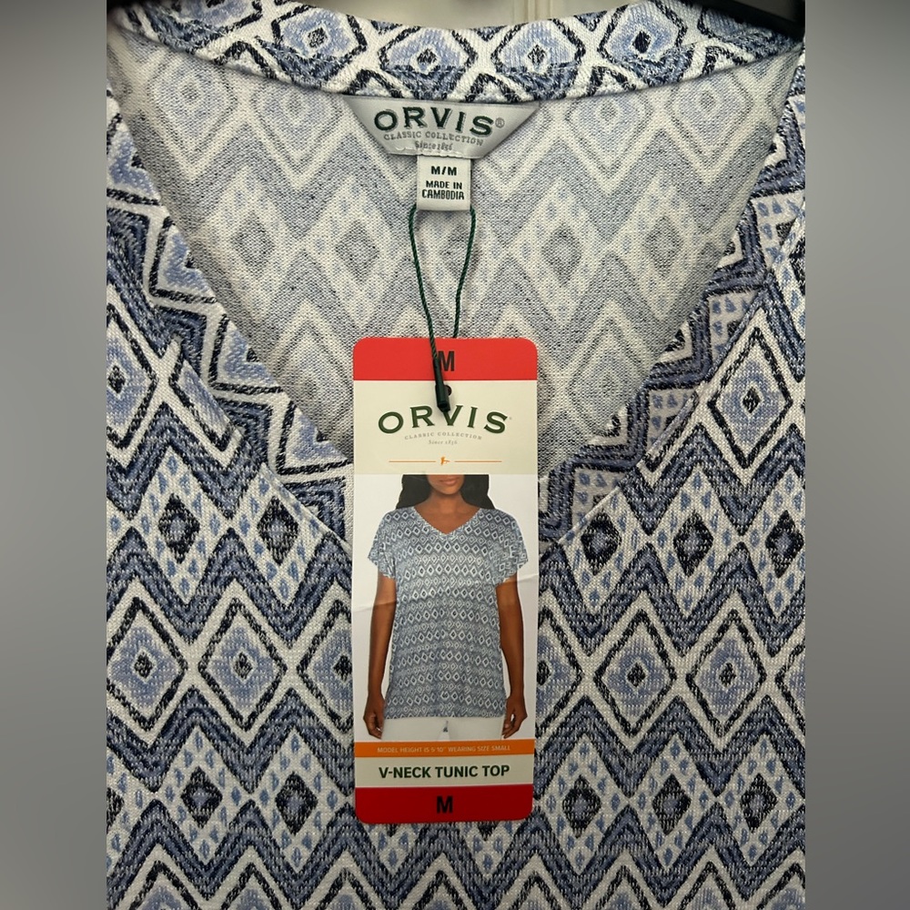 Orvis Women’s V-Neck Tunic Top size S, M, NWT - Picture 5 of 7